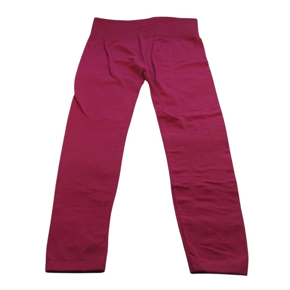 Free to Live Wine Red Stretchy Warm Winter Fleece Women's Leggings One Size